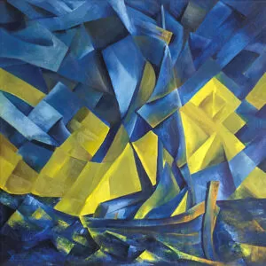 Painting from David Dvorsky named The boat of the crystals