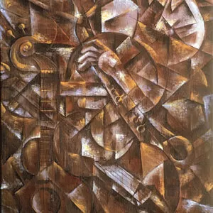 Painting from David Dvorsky named The sax player