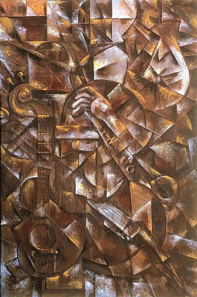 Painting from David Dvorsky named The sax player