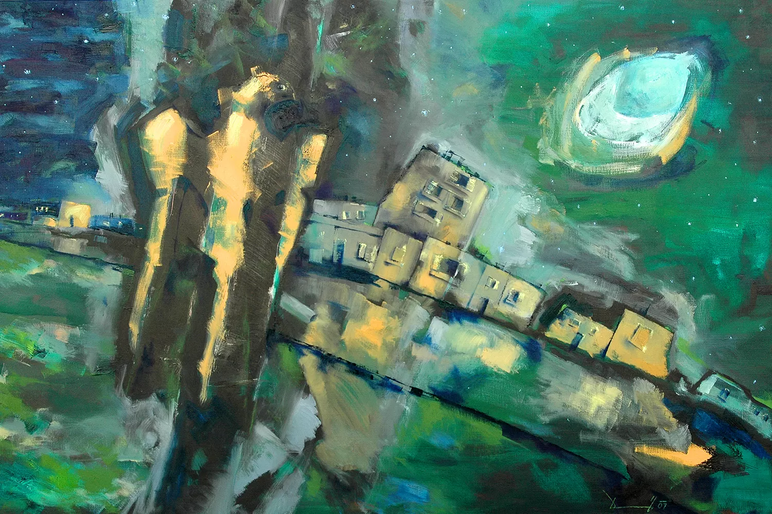 Painting from David Dvorsky named The falcon