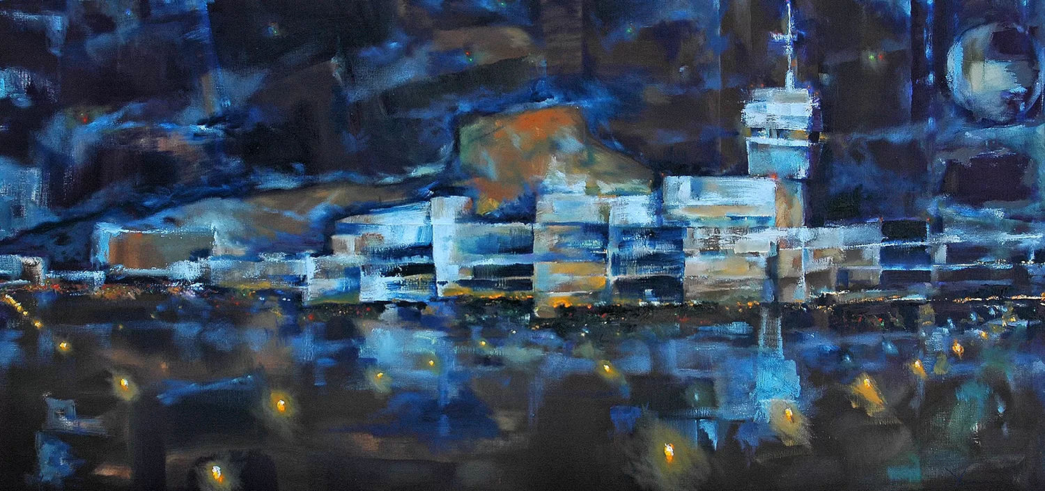 Painting from David Dvorsky named The airport