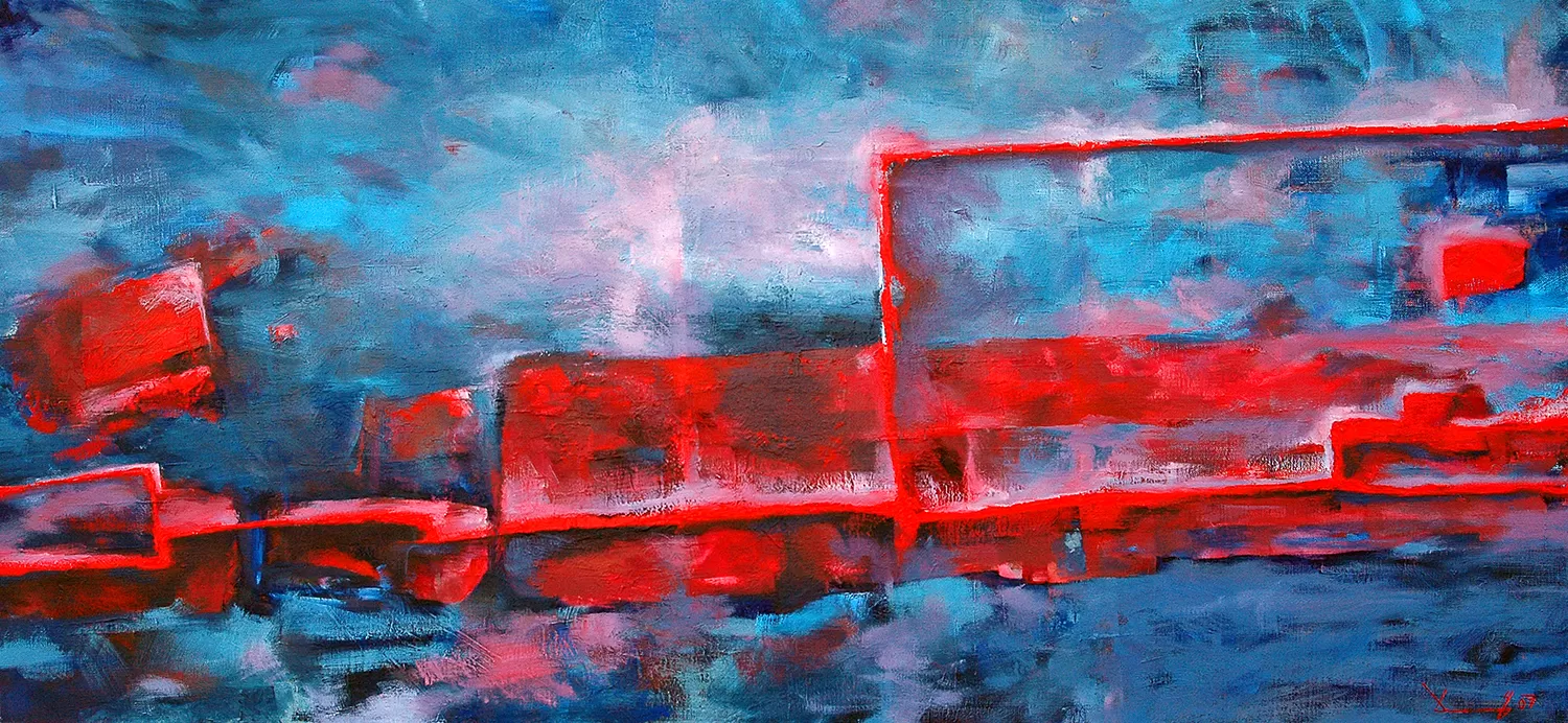 Painting from David Dvorsky named The bloodline III.