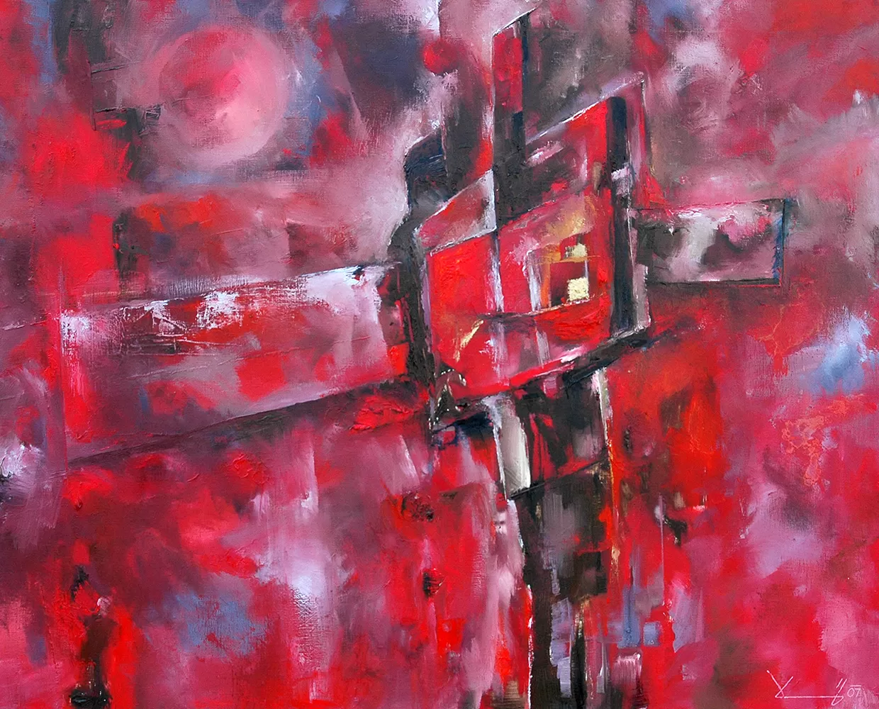 Painting from David Dvorsky named The father and the son