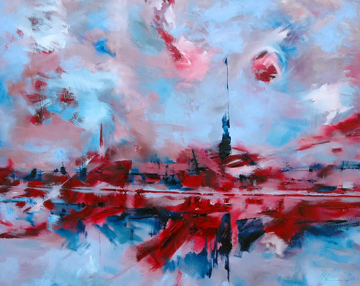 Painting from David Dvorsky named The city of the north