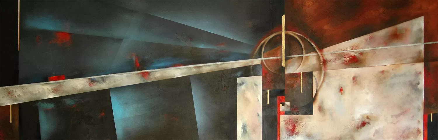 Painting from David Dvorsky named The conjunction VI.