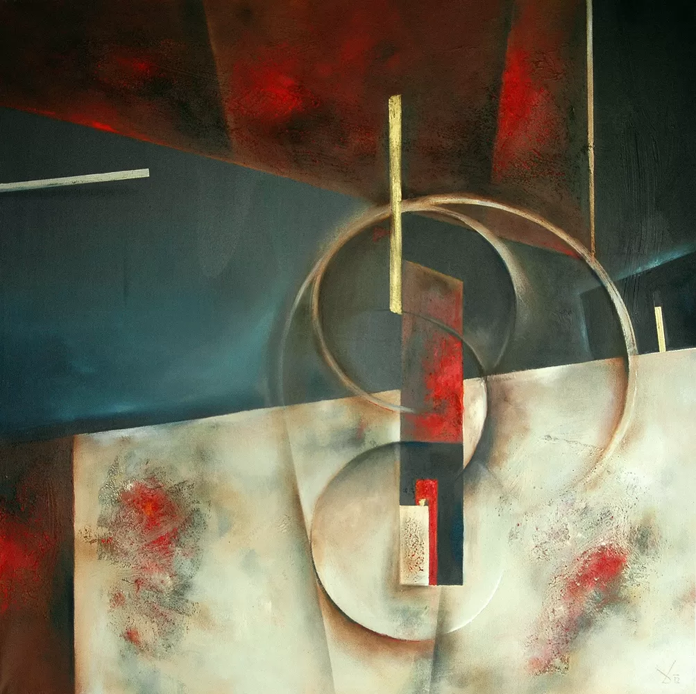 Painting from David Dvorsky named The conjunction VII.