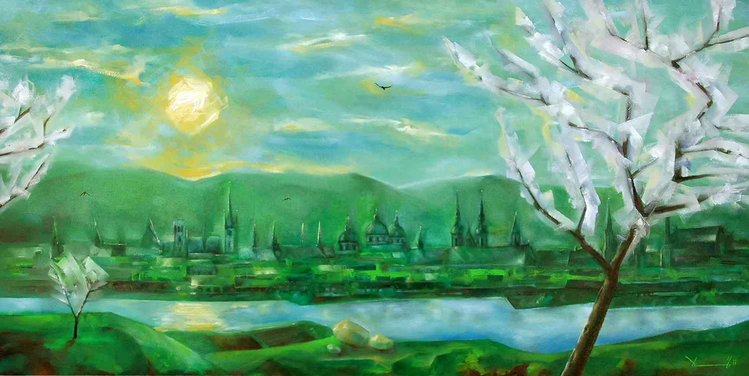 Painting from David Dvorsky named The fortress