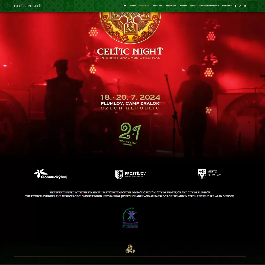 CELTIC NIGHT Festival Website